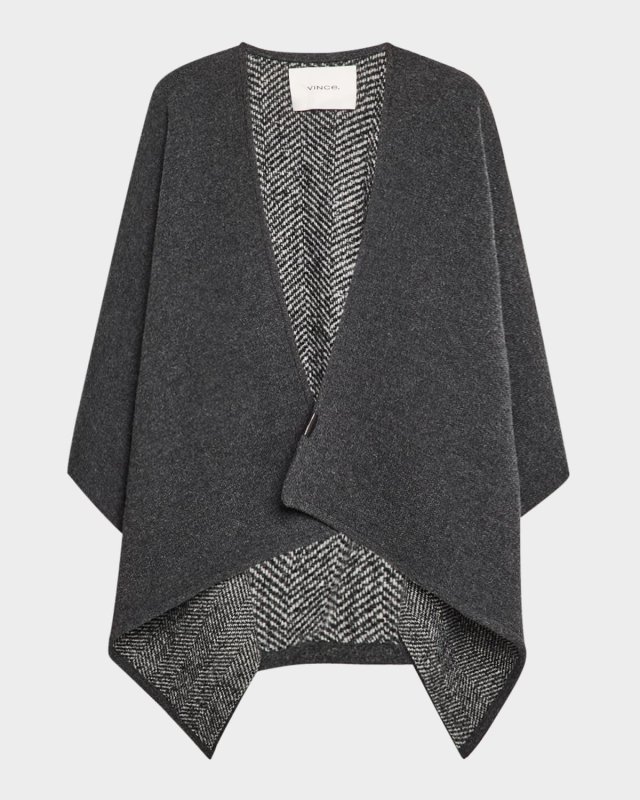 Herringbone Boucle Cape